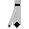 Plain Silver Satin Classic Men's Tie and Pocket Square Set