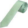 Plain Green Textured Silk Skinny Men's Tie and Pocket Square Set
