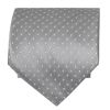 Silver and White Polka Dot Classic Men's Tie