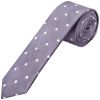 Mauve Large White Spot Skinny Men's Tie and Pocket Square Set