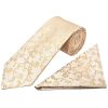 Caramel Floral Classic Men's Tie and Pocket Square Set