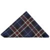 Blue and White Tartan Silk Pocket Square