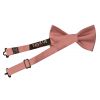 Pre Tied Rose Gold Satin Silk Boys Bow Tie Age 4-7