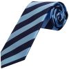 Navy and Light Blue Striped Classic Men's Tie and Pocket Square Set
