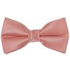 Pre Tied Rose Gold Satin Boys Bow Tie Age 4-7