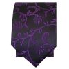 Black with Purple Floral Skinny Boys Tie