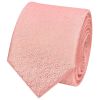 Pink Self Floral Textured Silk Skinny Men's Tie