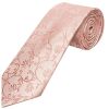Rose Gold Floral Classic Men's Tie and Pocket Square Set