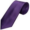 Plain Purple Satin Classic Men's Tie and Pocket Square Set