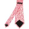 Light Coral Pink Floral Classic Men's Tie and Pocket Square Set