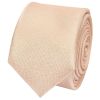 Plain Nude Silk Skinny Boys Tie and Pocket Square Set