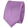 Lilac Silk Twill Skinny Men's Tie and Pocket Square Set