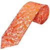 Mens Orange Floral Silk Classic Tie