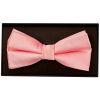 Plain Blush Rose Satin Handmade Mens Bow Tie