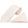 Blush Textured Floral Mens Classic Tie and Pocket Square Set