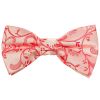 Pre Tied Coral Pink Floral Boys Bow Tie Age 4-7
