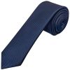 French Navy Silk Twill Skinny Mens Tie