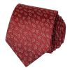 Burgundy Micro Paisley Classic Men's Silk Tie