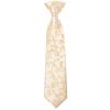 Pre Tied Caramel Floral Boys Tie Age 4-7