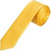 Plain Yellow Gold Satin Skinny Boys Tie