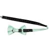 Mint Polka Dot Mens Bow Tie