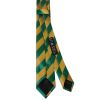 Green and Gold Striped Skinny Men's Tie