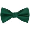 Pre Tied Bottle Green Satin Boys Bow Tie Age 4-7
