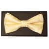 END OF SEASON STOCK Light Gold Floral Hand Made Mens Bow Tie