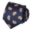 Navy Mini Paisley Classic Men's Silk Tie