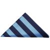 Navy and Light Blue Striped Pocket Square