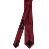 Plain Burgundy Satin Skinny Men's Tie and Pocket Square Set