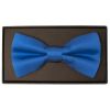 Plain Electric Blue Hand Made Mens Bow Tie
