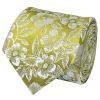 Mens Green Floral Silk Classic Tie