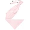 Plain Blush Pink Satin Men's Cravat Tie and Pocket Square Set