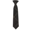 Pre Tied Dark Grey Check Tweed Boys Tie Age 4-7