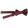 Pre Tied Burgundy Satin Boys Bow Tie and Pocket Square Set Age 4-7
