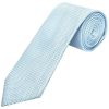 Sky Blue Textured Classic Tie and Pocket Square Set