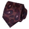 Burgundy Mini Paisley Classic Men's Silk Tie