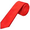 Bright Red Satin Skinny Boys Tie