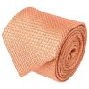 Coral Textured Classic Tie and Pocket Square Set
