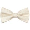 Pre Tied Ivory Paisley Boys Bow Tie and Pocket Square Set