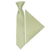 Pre Tied Sage Green Silk Boys Tie and Pocket Square Set Age 4-7