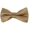 Pre Tied Iced Coffee Satin Boys Bow Tie and Pocket Square Set