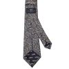 Grey Paisley Classic Men's Silk Tie