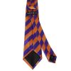 Purple and Orange Striped Classic Men's Tie and Pocket Square Set