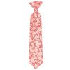 Pre Tied Coral Pink Floral Boys Tie Age 4-7