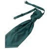 Plain Dark Teal Satin Men's Cravat Tie