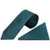 Teal Textured Classic Tie and Pocket Square Set