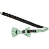 Plain Green Textured Silk Mens Bow Tie