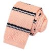 Pink Stripe Knitted Skinny Men's Tie
